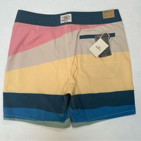 Faherty NWT Soleil Boardshort 7" Inseam Fall Sunset Unlined Drawstring size 31 - Picture 5 of 5